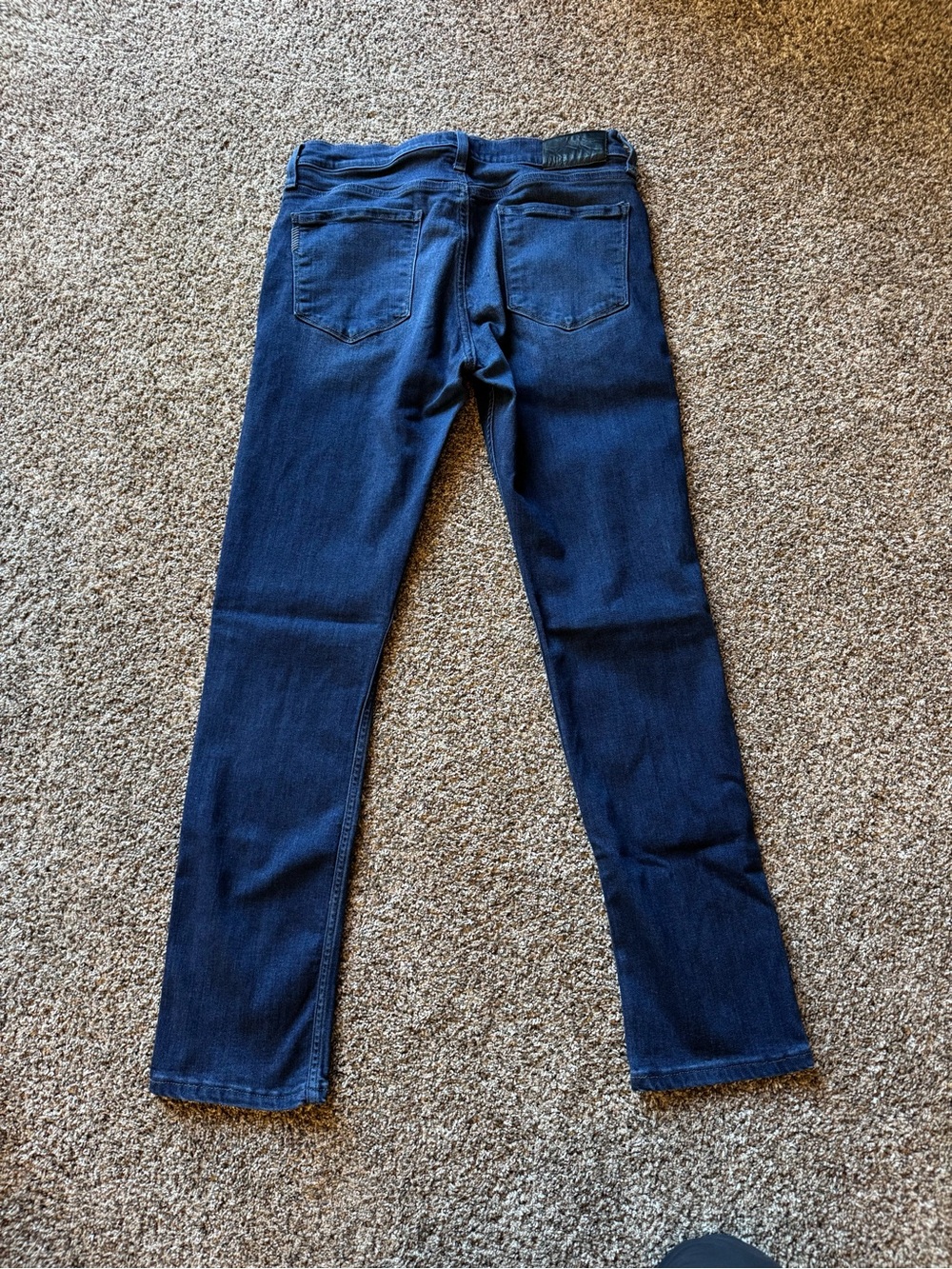 PAIGE Men’s Straight Jeans in Dark Blue Denim